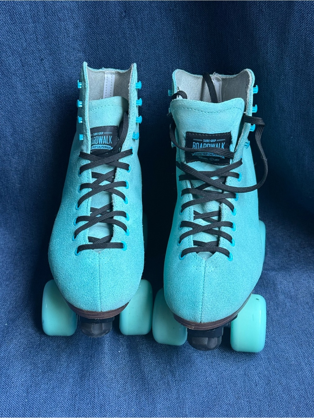 2021 Sure-Grip Boardwalk Outdoor Roller Skates – Sea Breeze Suede